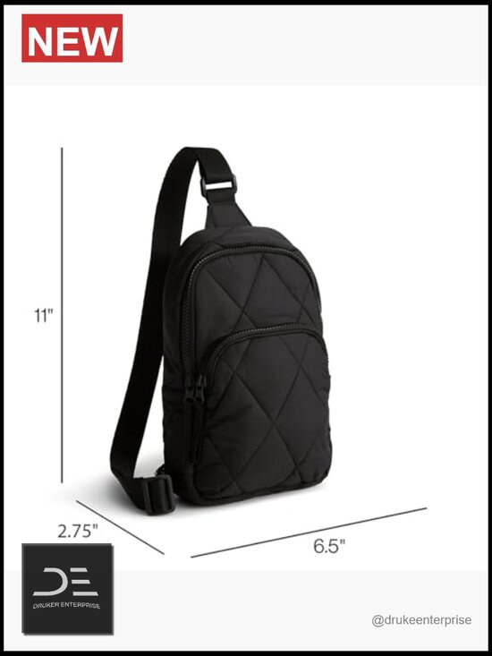 Featherweight Sling Backpack, Recycled Nylon, Water Repellent, Adjustable Strap main image 5